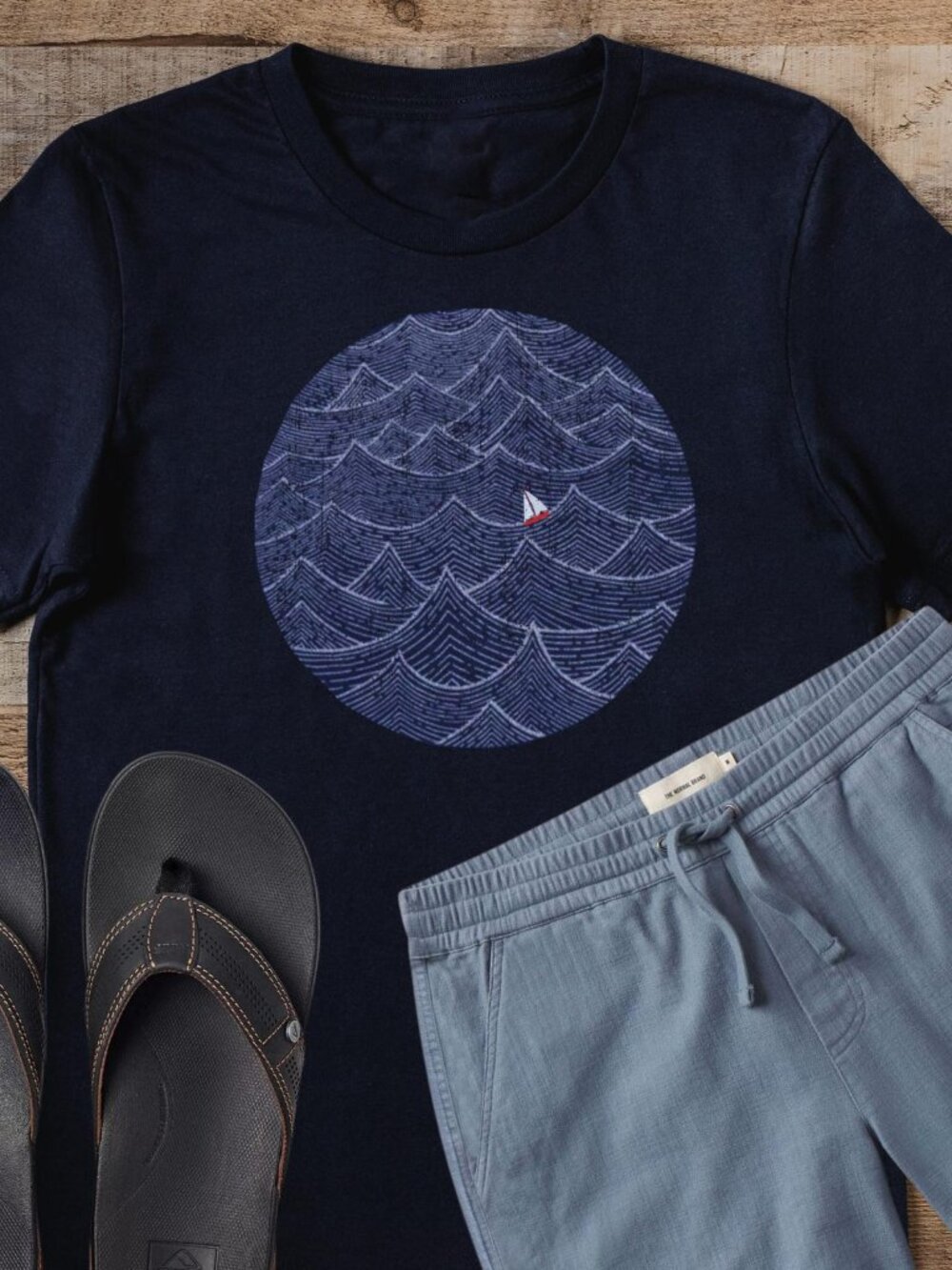 Sail Away Graphic Tee  | Men’s Nature-Inspired T-Shirt | Coastal Adventure Shirt